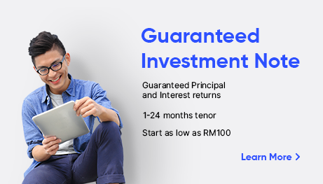 Enjoy a guaranteed return between 6-8% p.a in guarantee investment note - Funding Societies Malaysia